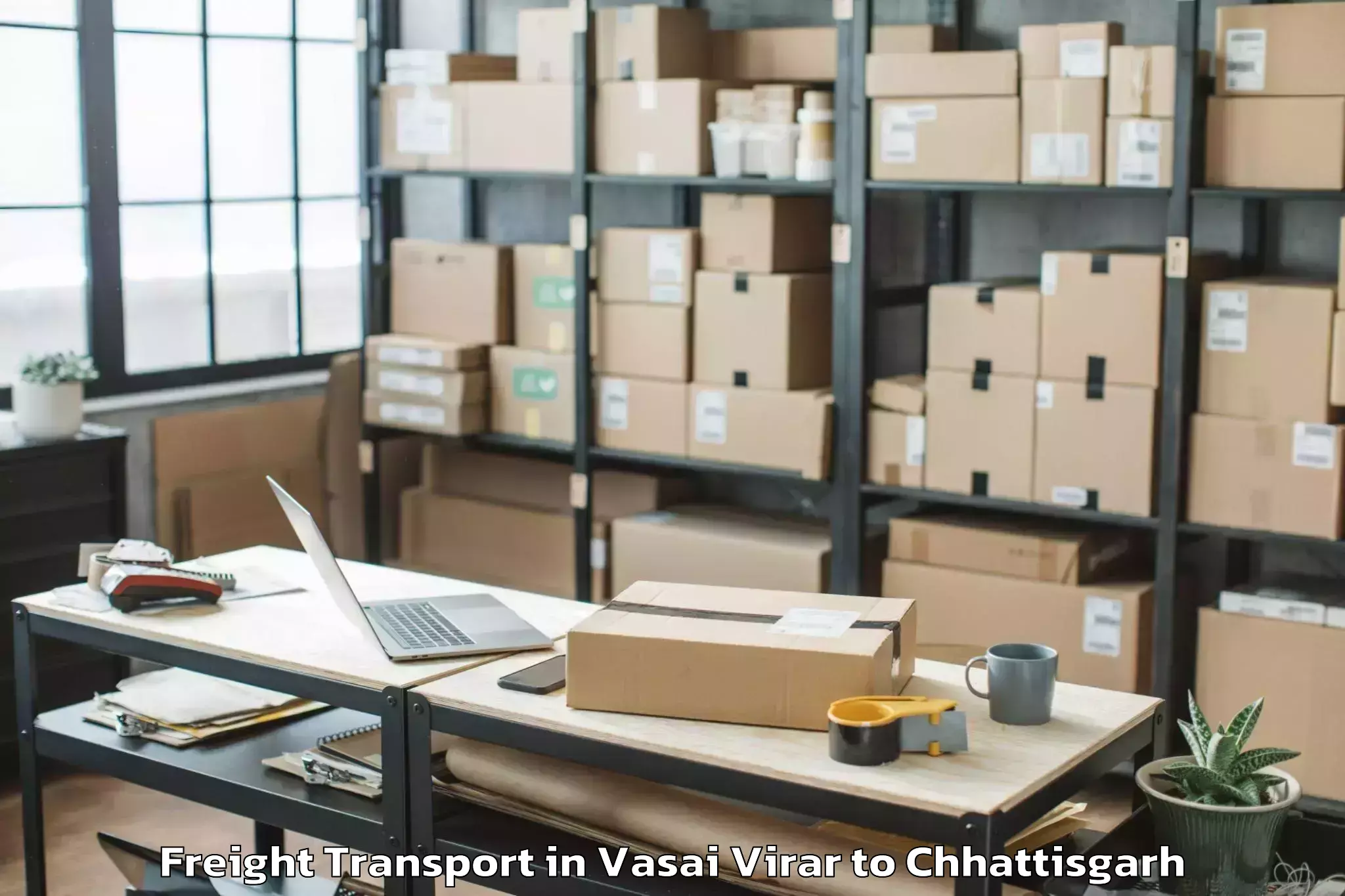 Easy Vasai Virar to Ambikapur Freight Transport Booking